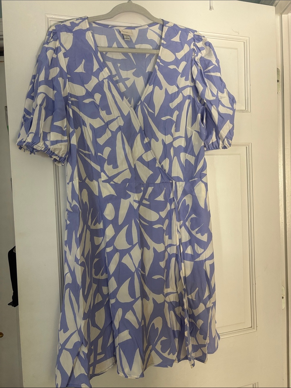 a new day Lavender and White Wrap Midi Dress